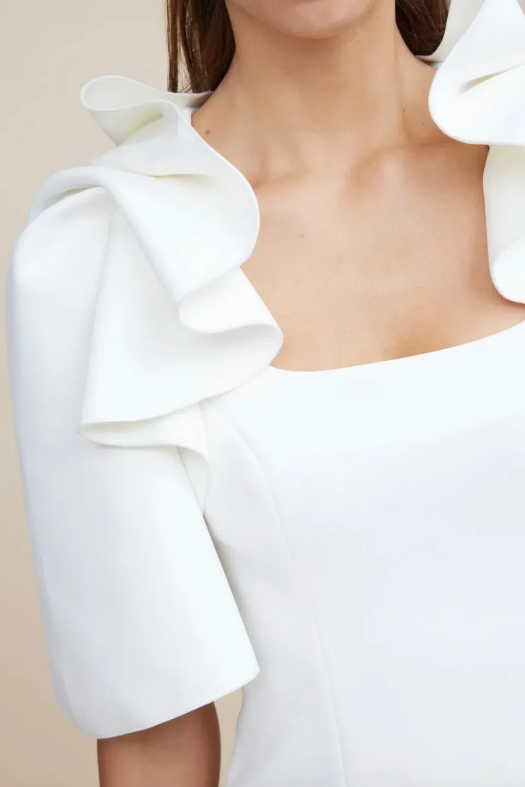 Acler Gwynne Dress in Cream Size AU 8 for rent on The Volte - main image