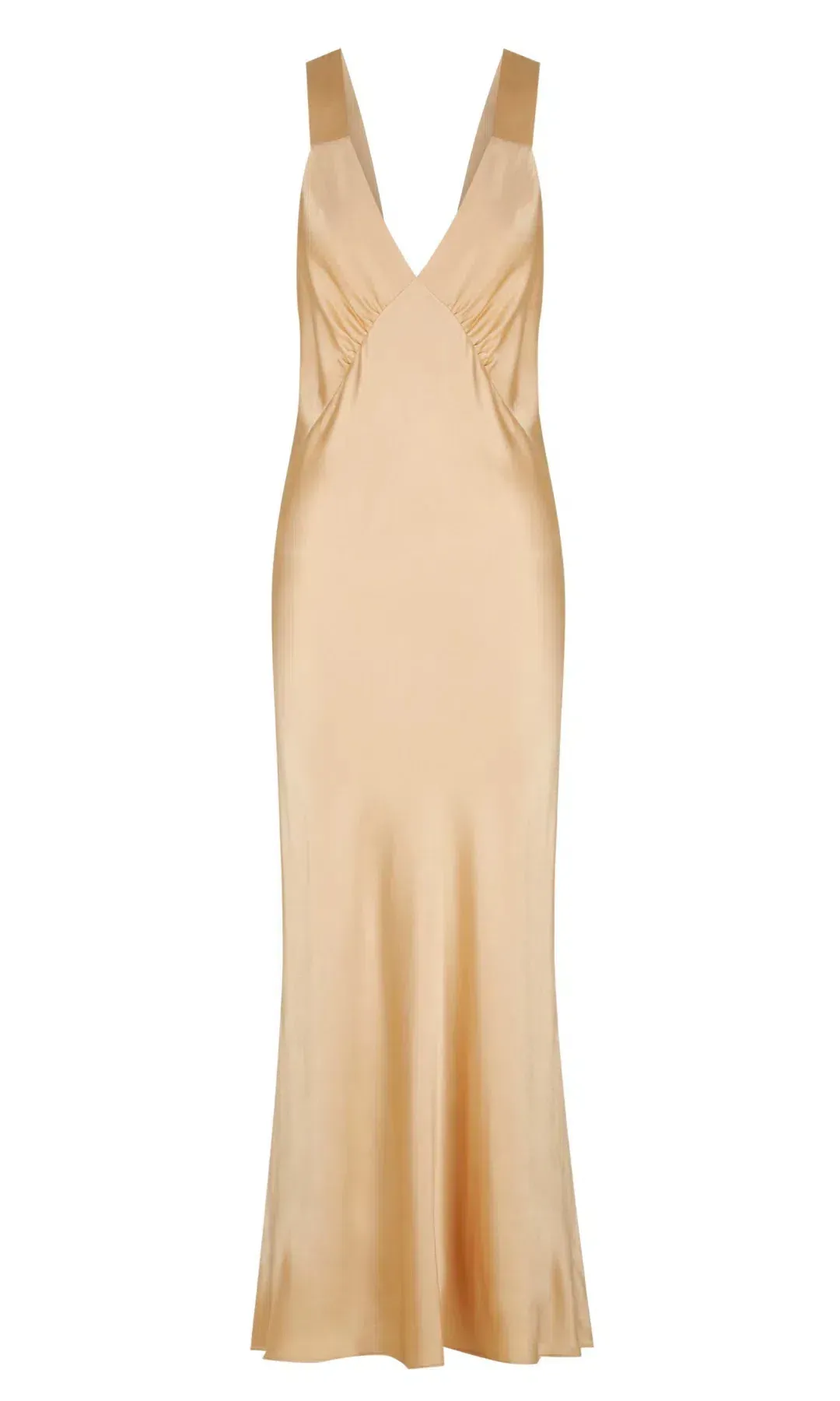 Shona Joy Felicity Plunge Midi Dress Gold Size AU 14  for rent on The Volte - main image