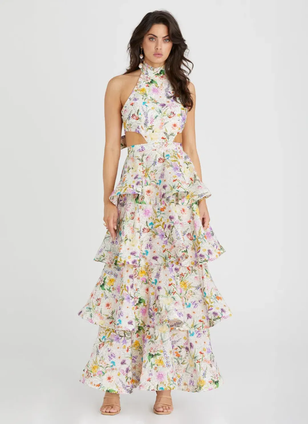 Aqua Blu The Jardine Heather Dress Print Size 10 for rent on The Volte - main image