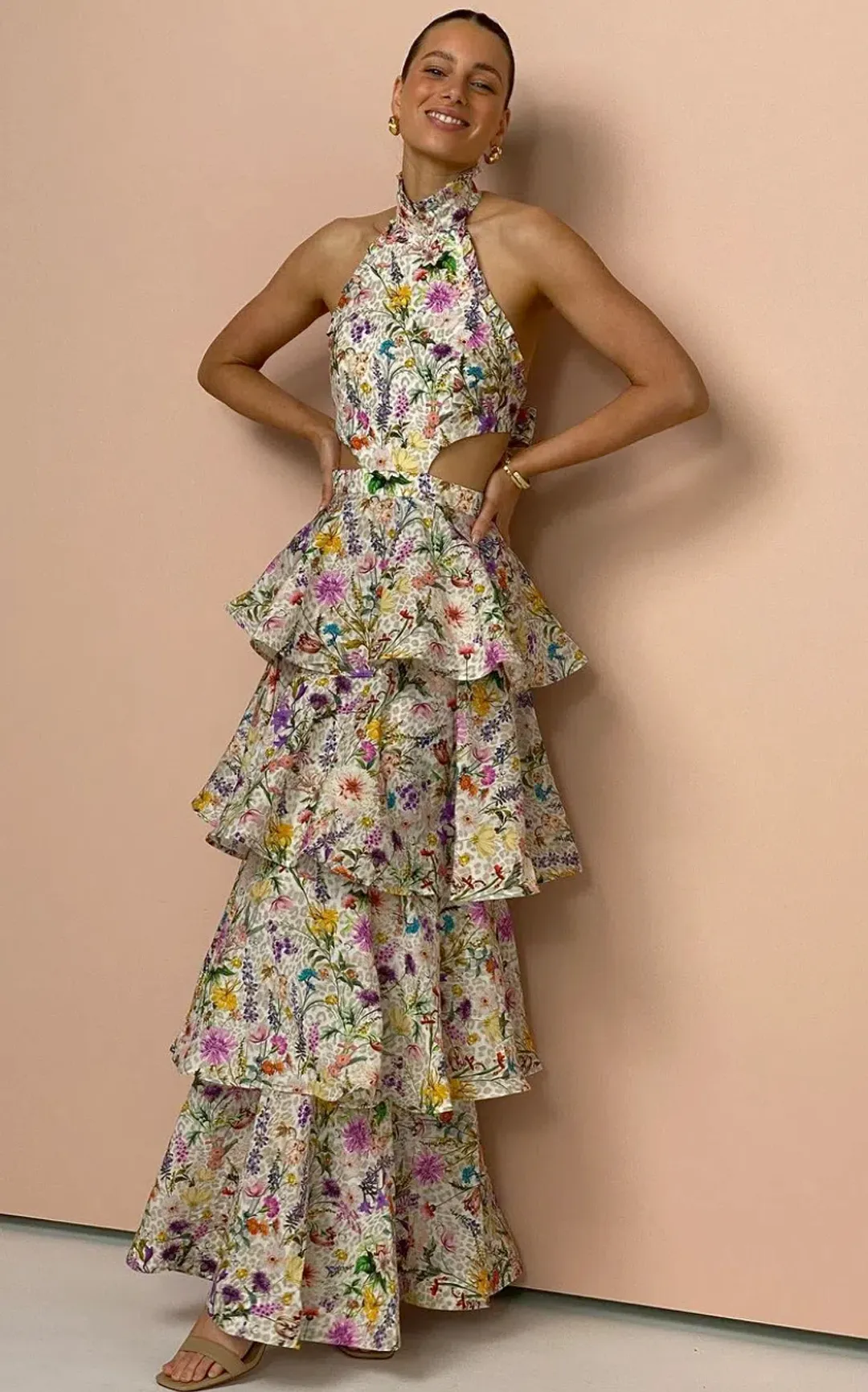 Aqua Blu The Jardine Heather Dress Print Size 10 for rent on The Volte - main image