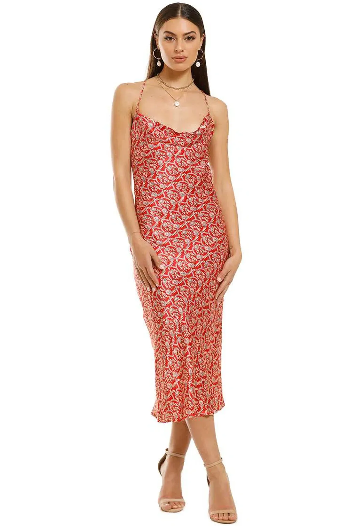 Third Form Batik Cowl Bias Dress Size 10  for rent on The Volte - main image