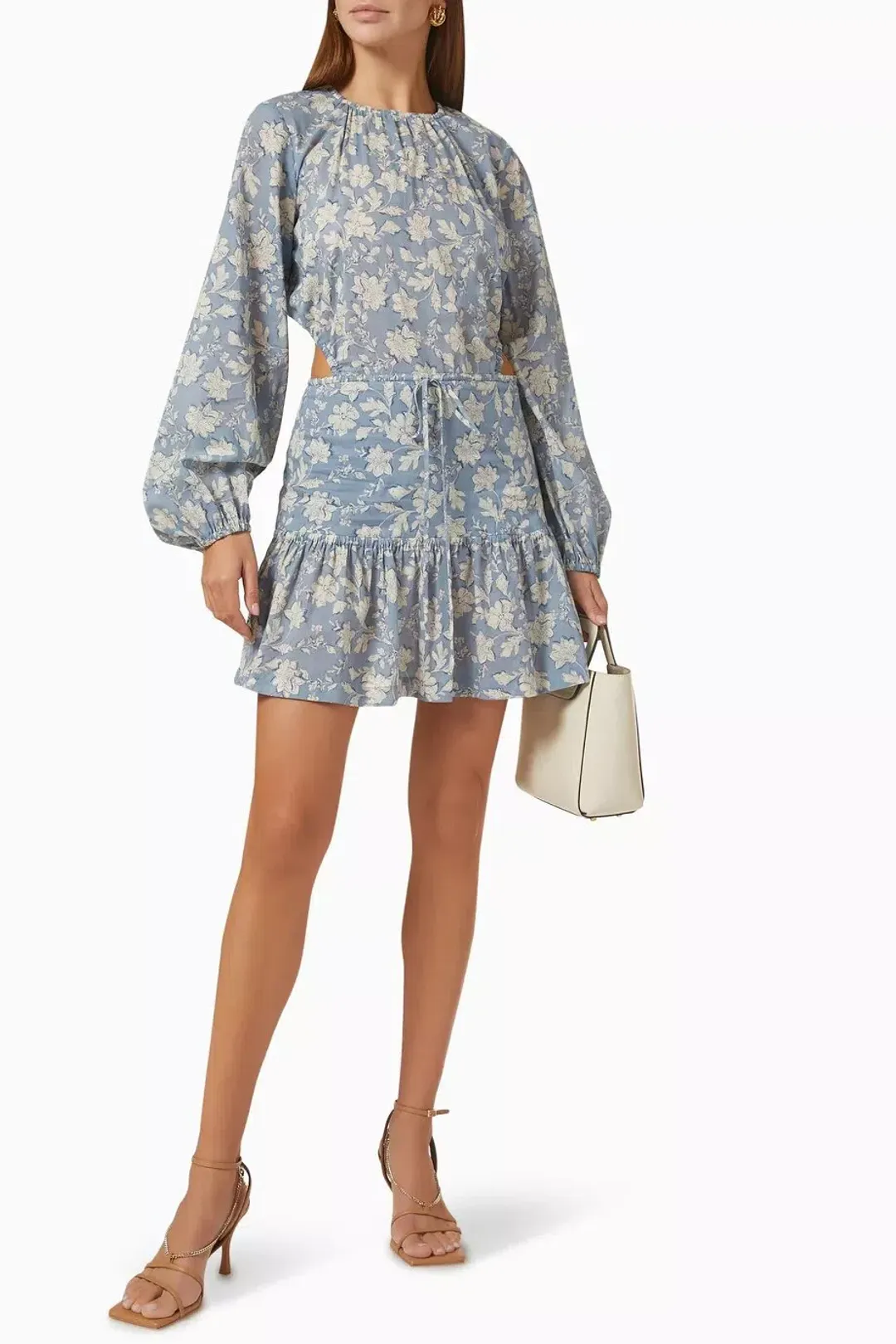 Bec & Bridge Floral Skies Mini Dress in Cotton Size 12  for rent on The Volte - main image