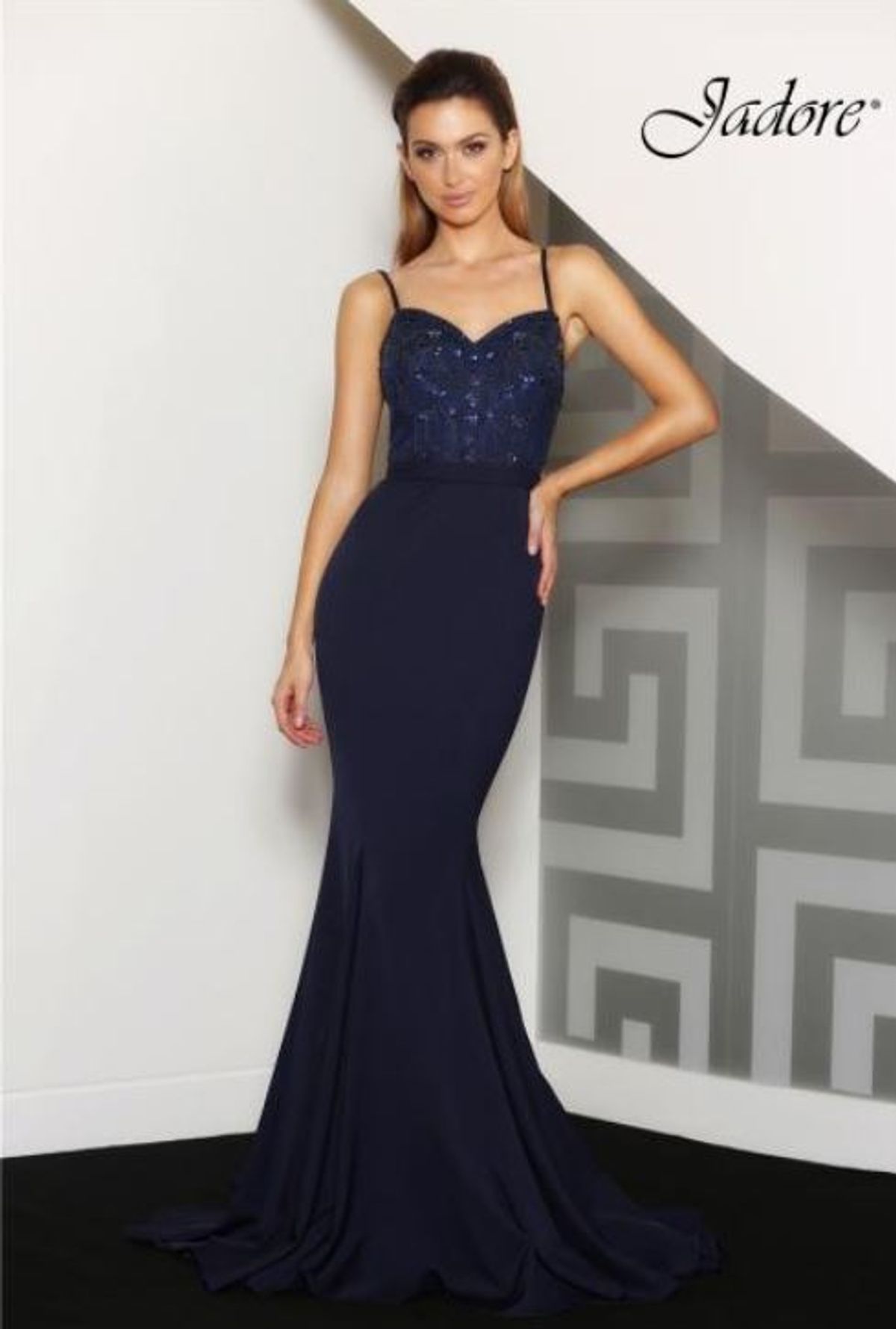 Jadore J8081 Navy formal dress for rent on The Volte - main image