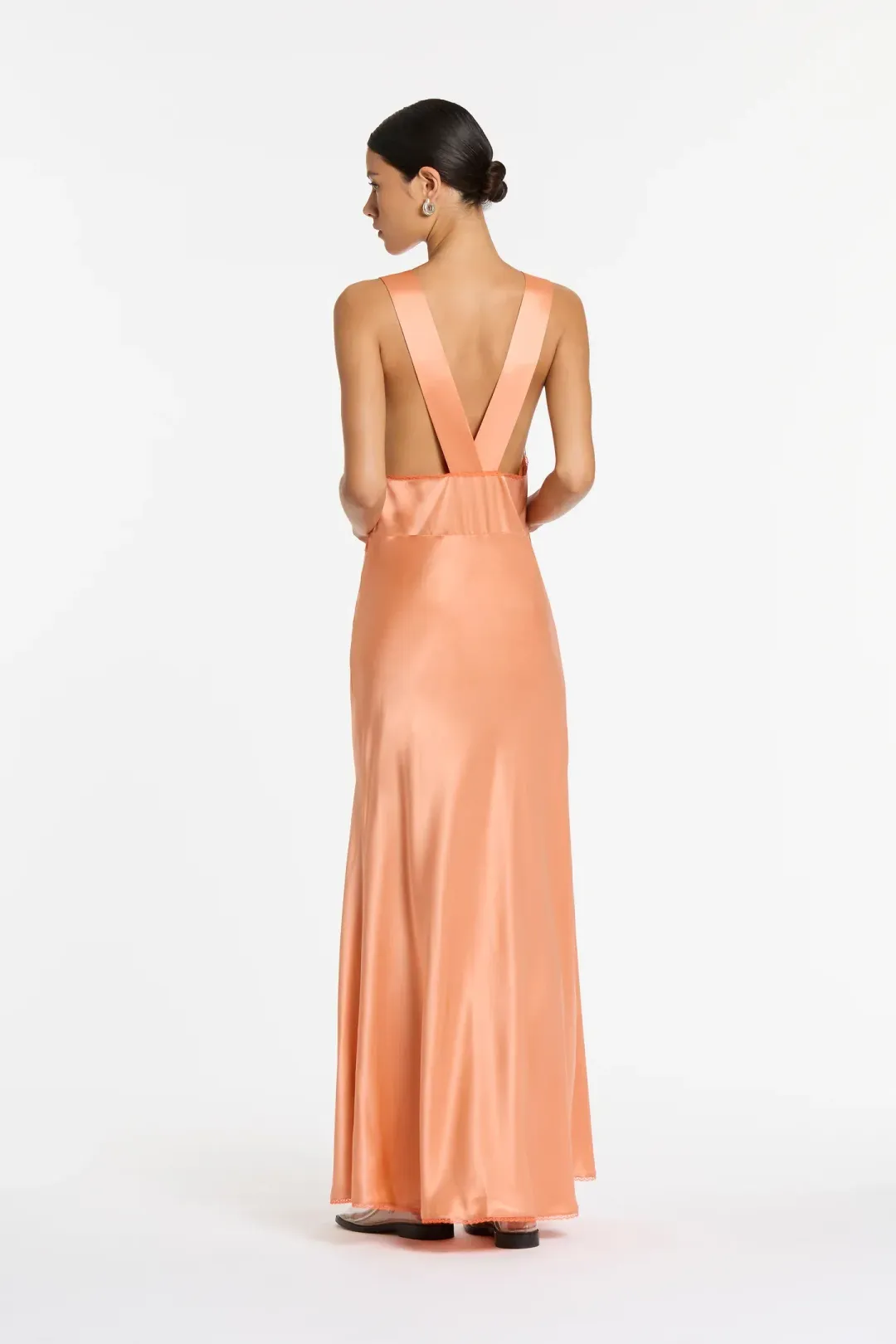 Sir The Label Aries Cut Out Gown in Peach Size 2 / 10 AU for rent on The Volte - main image