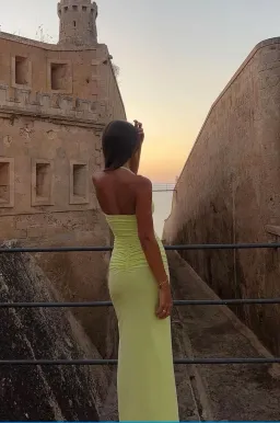 Natalie Rolt Shontae Gown in Citron Size 8 for rent on The Volte - image 4