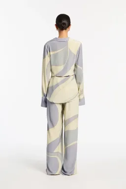 Sir The Label Adrianna Buttoned Shirt and Pant Set Cesco Print Size 2 / 10 AU for rent on The Volte - image 3