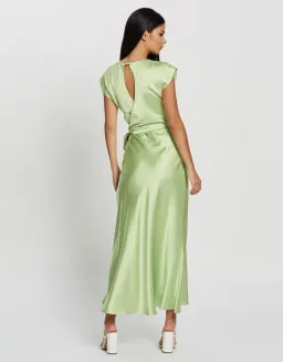 Bec & Bridge Apple Eyes Wrap Midi Dress Green Size 8  for rent on The Volte - image 2