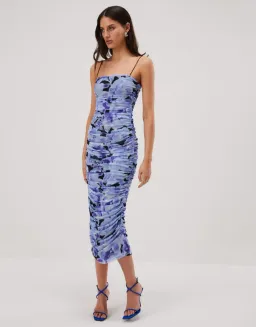 Misha Cosimo Mesh Midi Dress with Gloves Floral Size 8/S for rent on The Volte - image 5