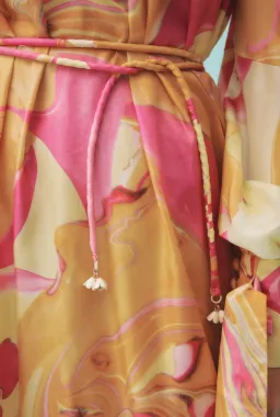 Alemais  Luca Long Sleeve Midi Dress Multi  Size 8 for rent on The Volte - image 6