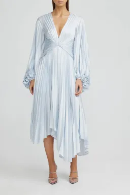Acler Palms Midi Dress in Sky Blue Size 8 for rent on The Volte - image 1