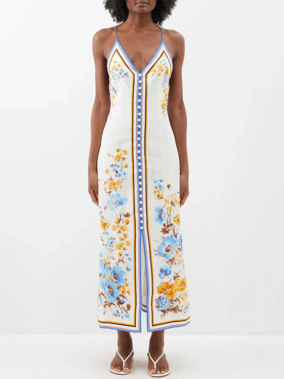 Zimmermann Halcyon Slip Dress Floral Size 1 / AU 10 for rent on The Volte - main image