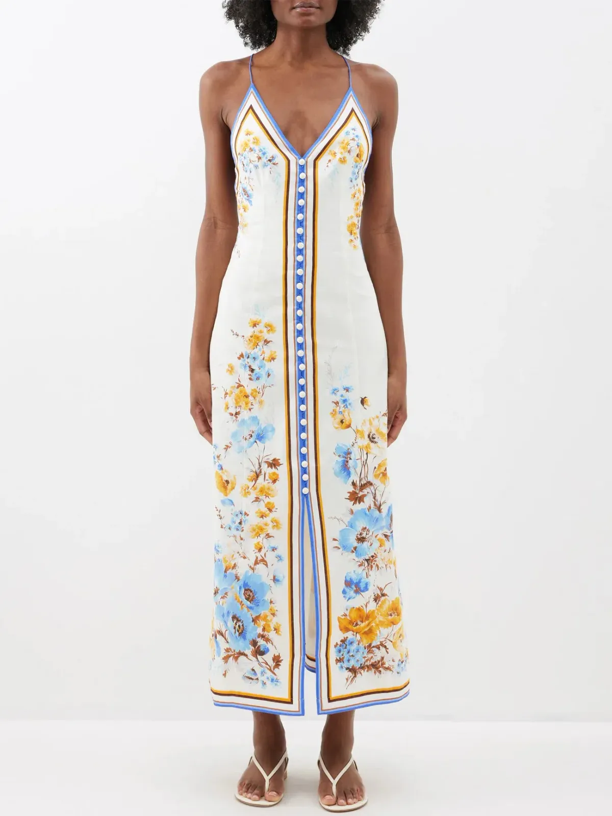 Zimmermann Halcyon Slip Dress Floral Size 1 / AU 10 for rent on The Volte - main image