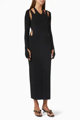 Dion Lee Plaited Merino Rib Dress Black Size XXS/Au 4 for rent on The Volte - image 1