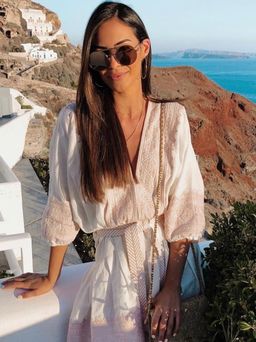 Zimmermann Laelia Embroidered Tuck White Dress SIze 8 for rent on The Volte - image 1