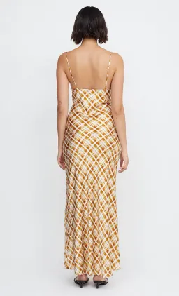 Bec & Bridge Amber V Maxi Dress Sunflower Check Print Size 12 for rent on The Volte - image 2