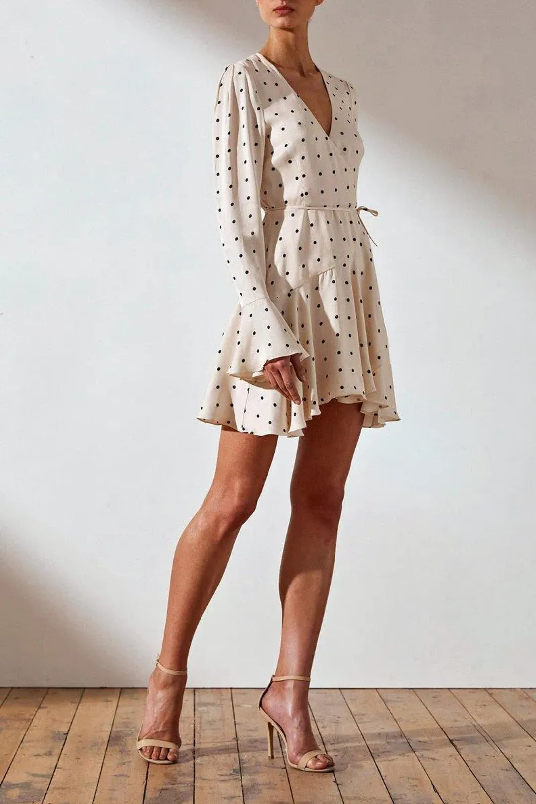 Shona Joy Odell Wrap Dress in Polka-Dots Print Size 8 for rent on The Volte - main image
