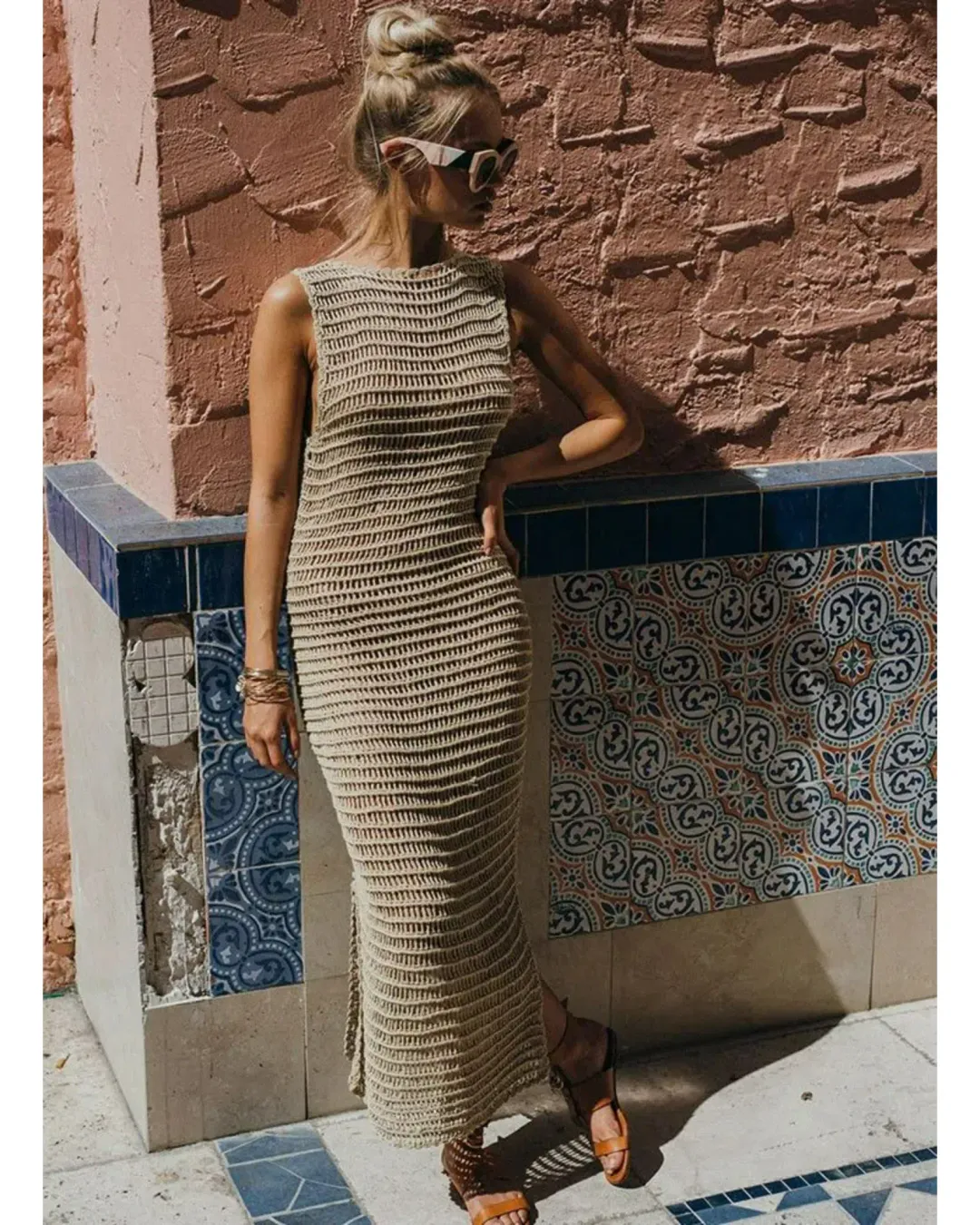 Sir The Label Edie Maxi Dress Nude Size 2 / AU 10 for rent on The Volte - main image