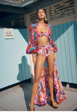 Rebecca Vallance Positano Kaftan Print Size 8 for rent on The Volte - image 3