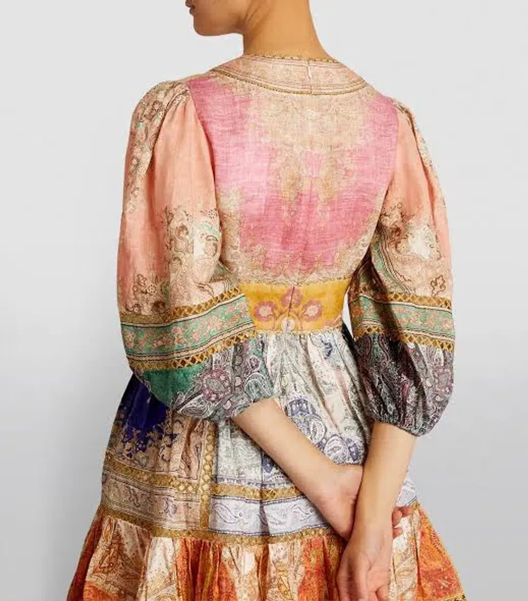 Zimmermann Anneke Lantern Mini Dress Multi Size 1 / AU 10 for rent on The Volte - main image