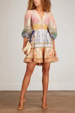 Zimmermann Anneke Lantern Mini Dress Multi Size 1 / AU 10 for rent on The Volte - image 6