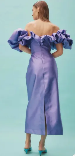 Alemais Suzi Off Shoulder Midi Dress Violet Size 10 for rent on The Volte - image 2