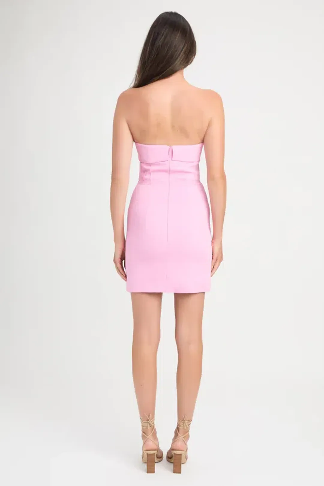 Kookai Oyster Strapless Mini Dress Pink Size 10 for rent on The Volte - main image