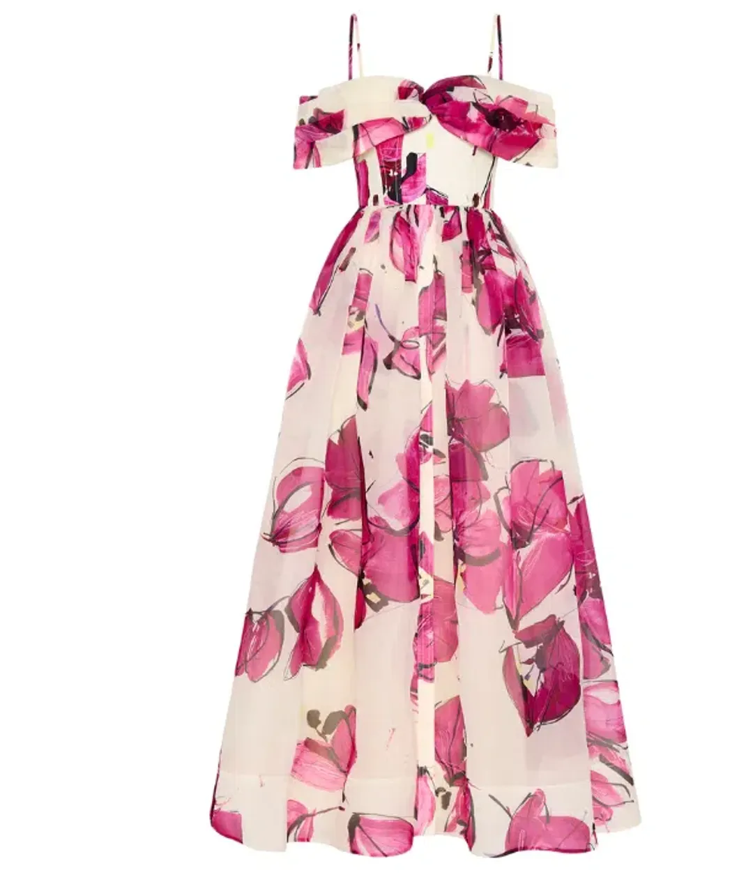 AJE Cordelia Corsetted Maxi Dress Falling Floral Size 10 for rent on The Volte - main image