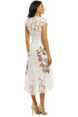 Moss and Spy Fleur Dress  Ivory Print Size 12 for rent on The Volte - image 3