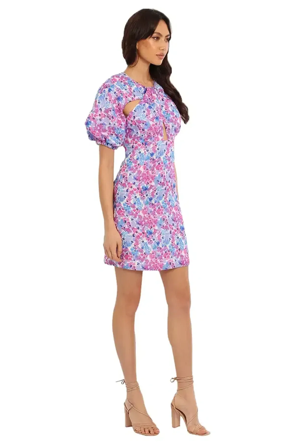 Nicholas Waverly Dress Orchid Multi Print Purple Size 6 for rent on The Volte - main image