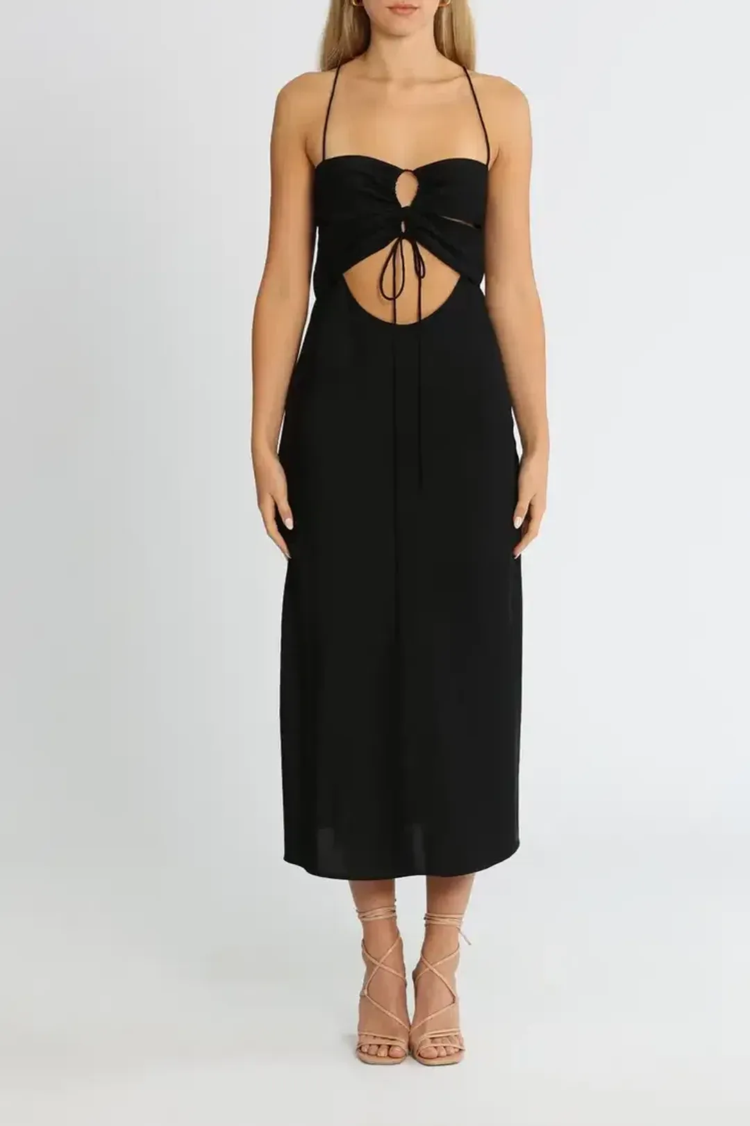 Clea Estelle Slip Dress Black Size 6 for rent on The Volte - main image