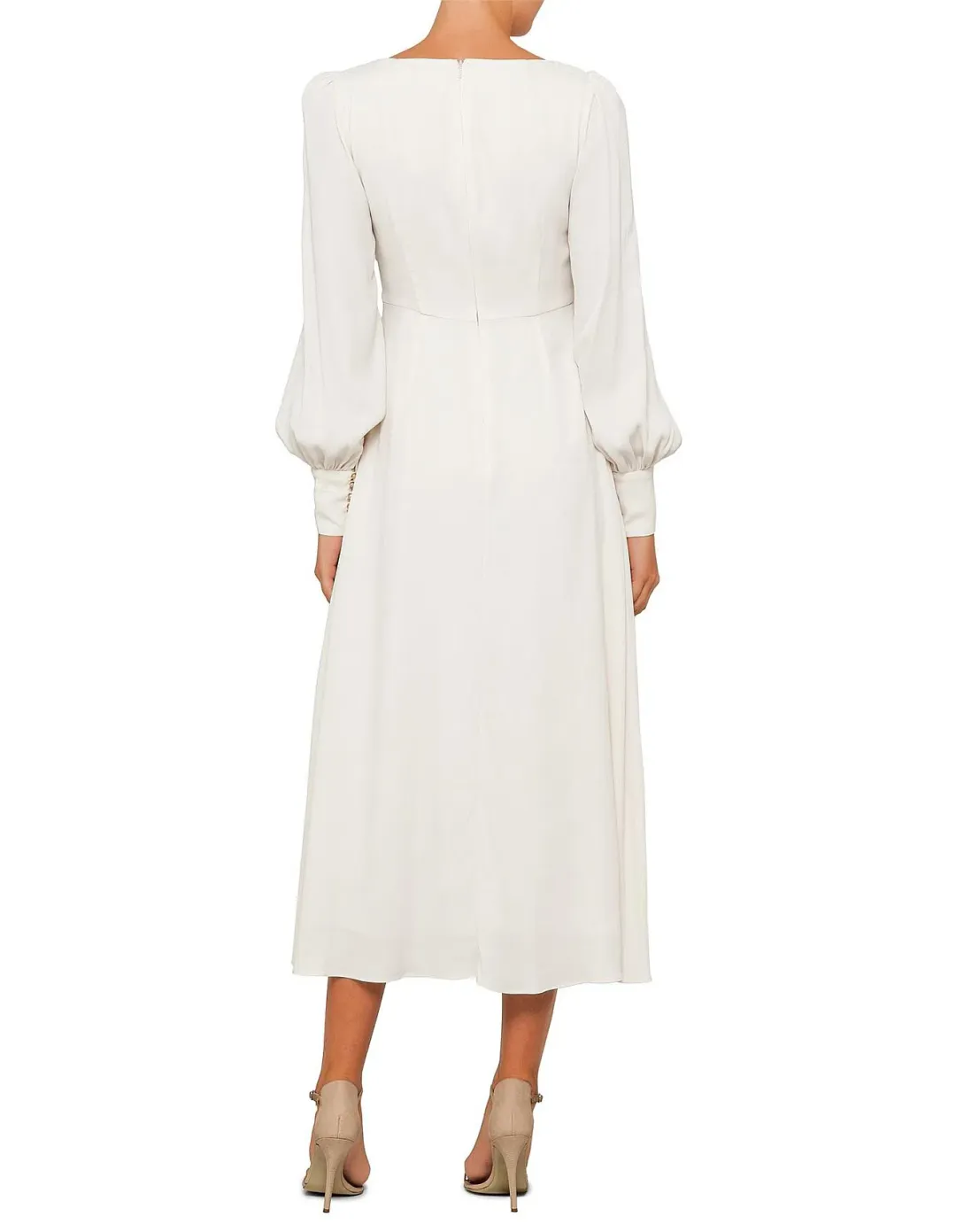 Zimmermann Rouche Midi Dress White Size 2 / AU 12  for rent on The Volte - main image