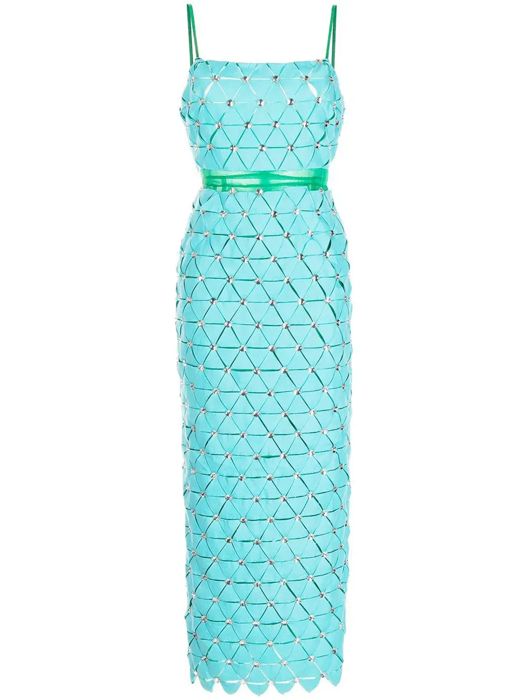 Rachel Gilbert Cindy Panelled Maxi Gown Aqua Size 0 / AU 6 for rent on The Volte - main image
