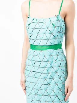 Rachel Gilbert Cindy Panelled Maxi Gown Aqua Size 0 / AU 6 for rent on The Volte - image 3