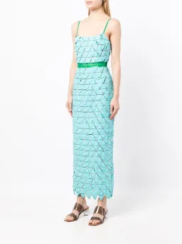 Rachel Gilbert Cindy Panelled Maxi Gown Aqua Size 0 / AU 6 for rent on The Volte - image 2
