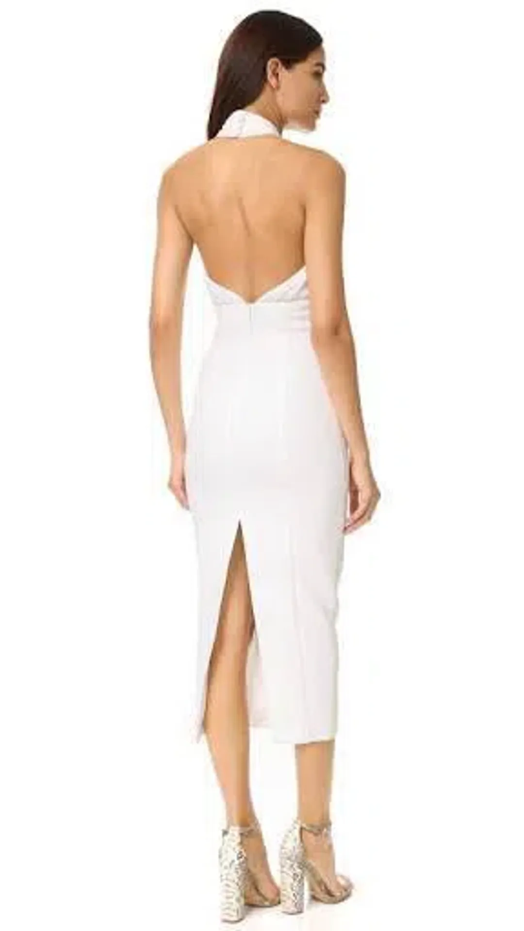 Misha Vedette Halter Midi Dress White Size 6 for rent on The Volte - main image