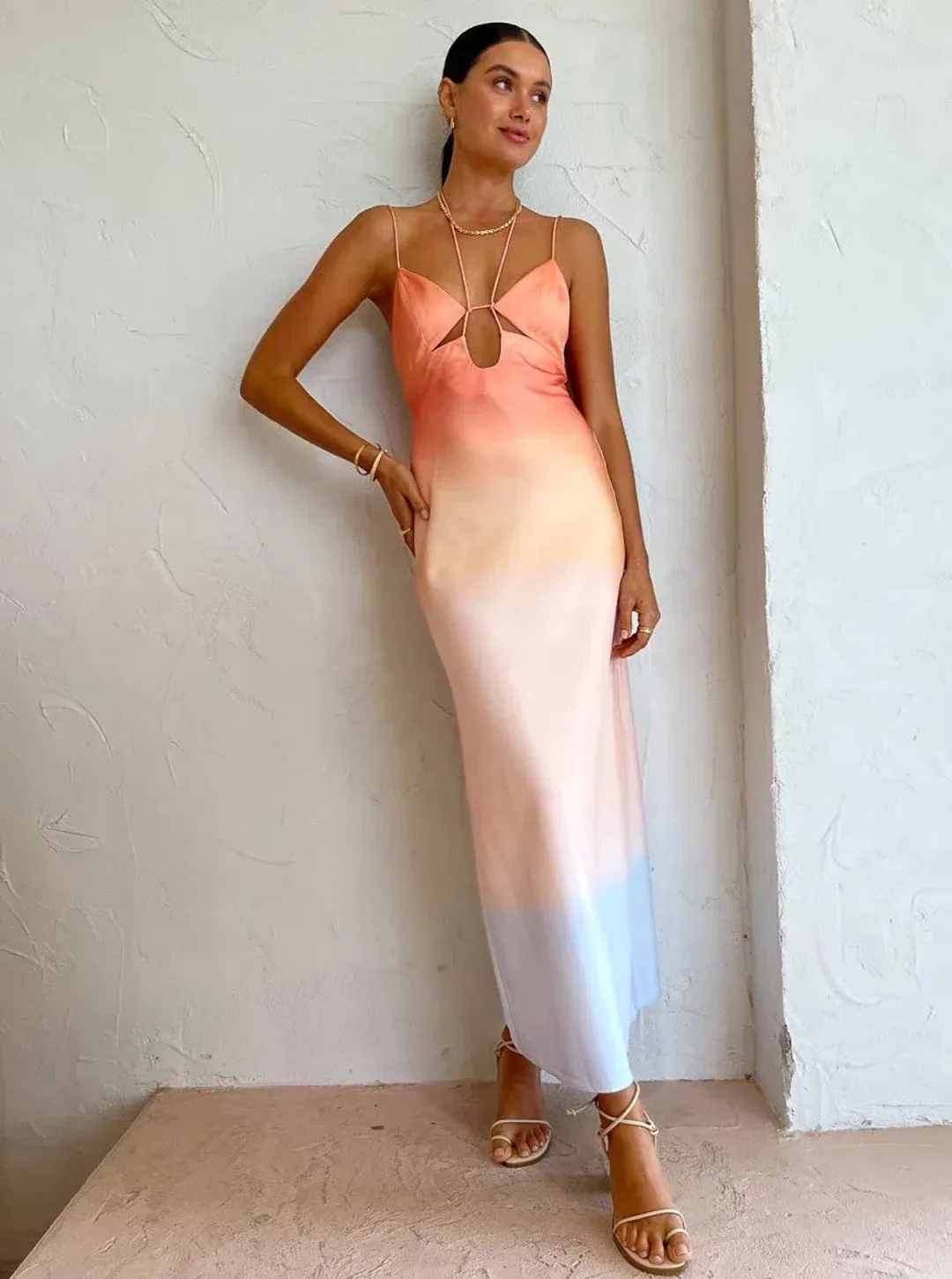 Significant Other Karli Midi Dress Horizon Size 6 for rent on The Volte - main image