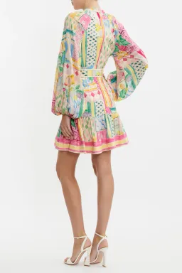 Rebecca Vallance Le Mur Rose Mini Dress Multi Floral Size 16 for rent on The Volte - image 2