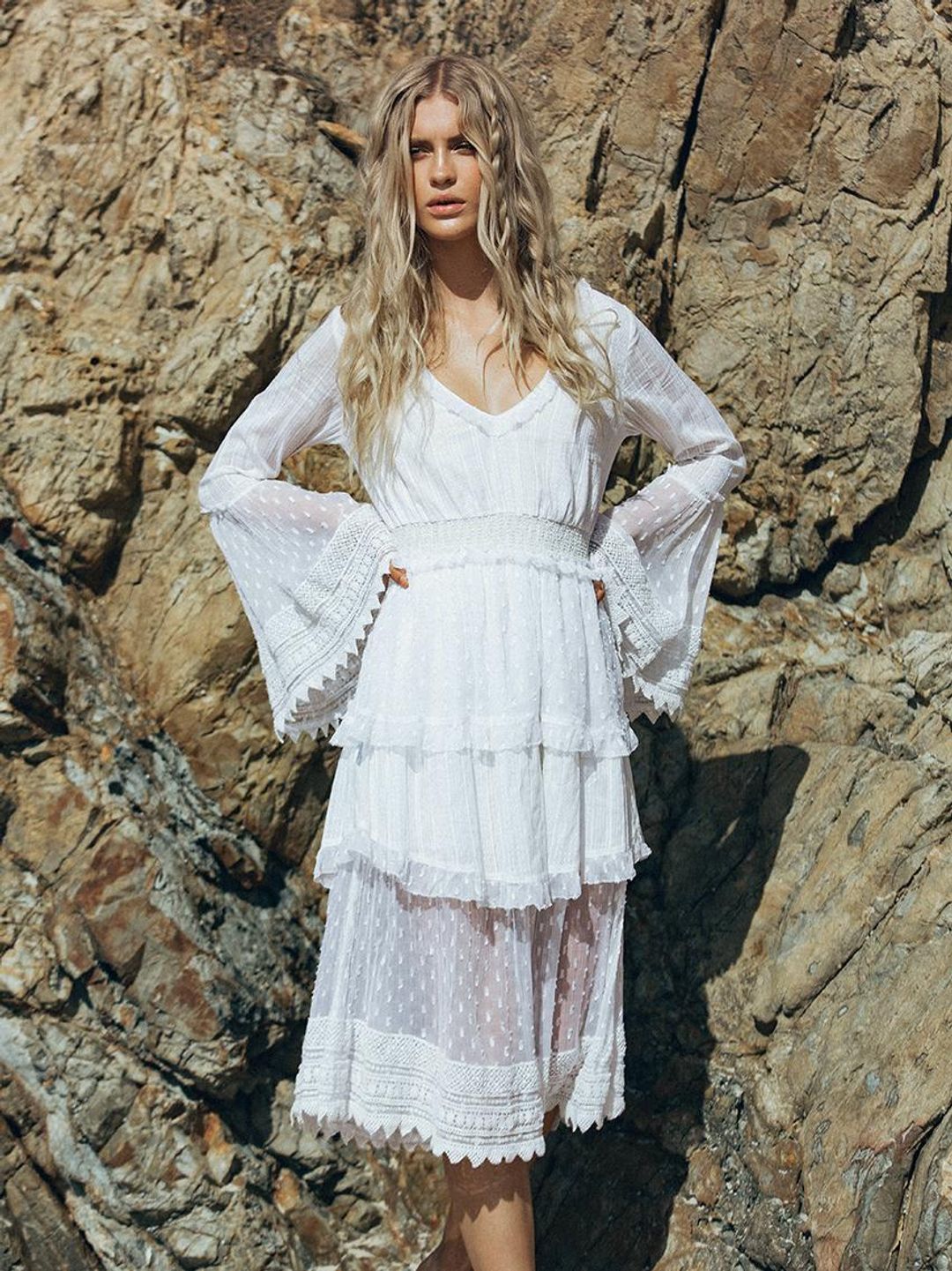 STEELE Stardust Dress White size 8 for rent on The Volte - main image