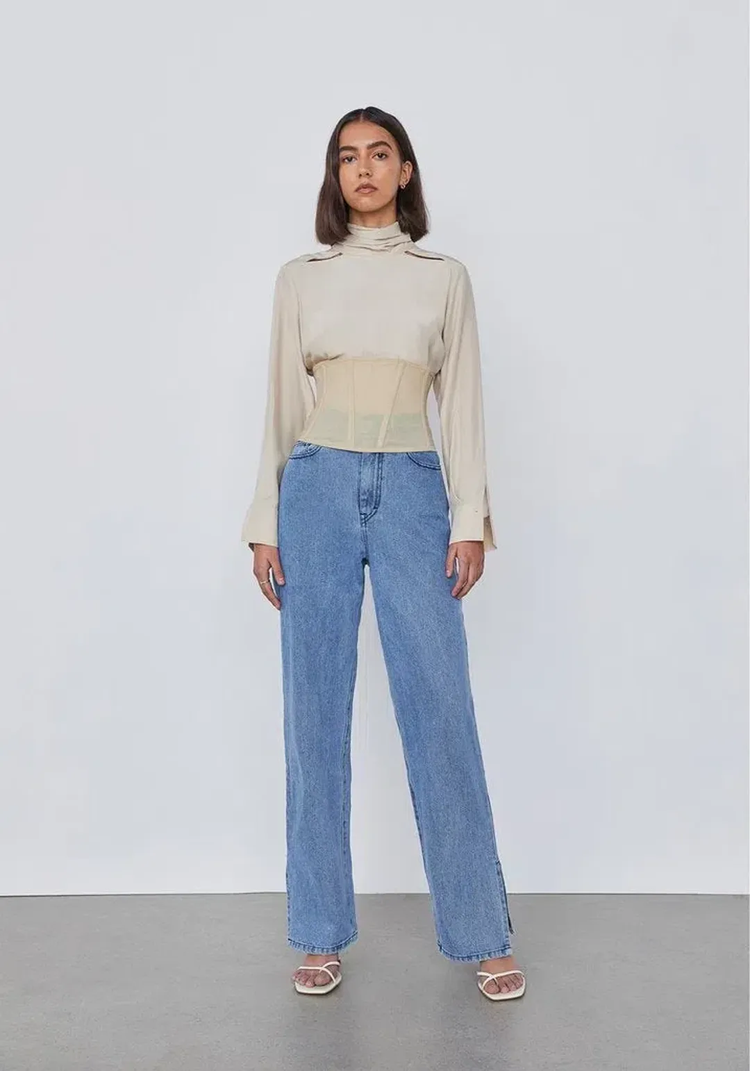 Viktoria and Woods Sistine Corset in Nude/Tan Size 4 for rent on The Volte - main image