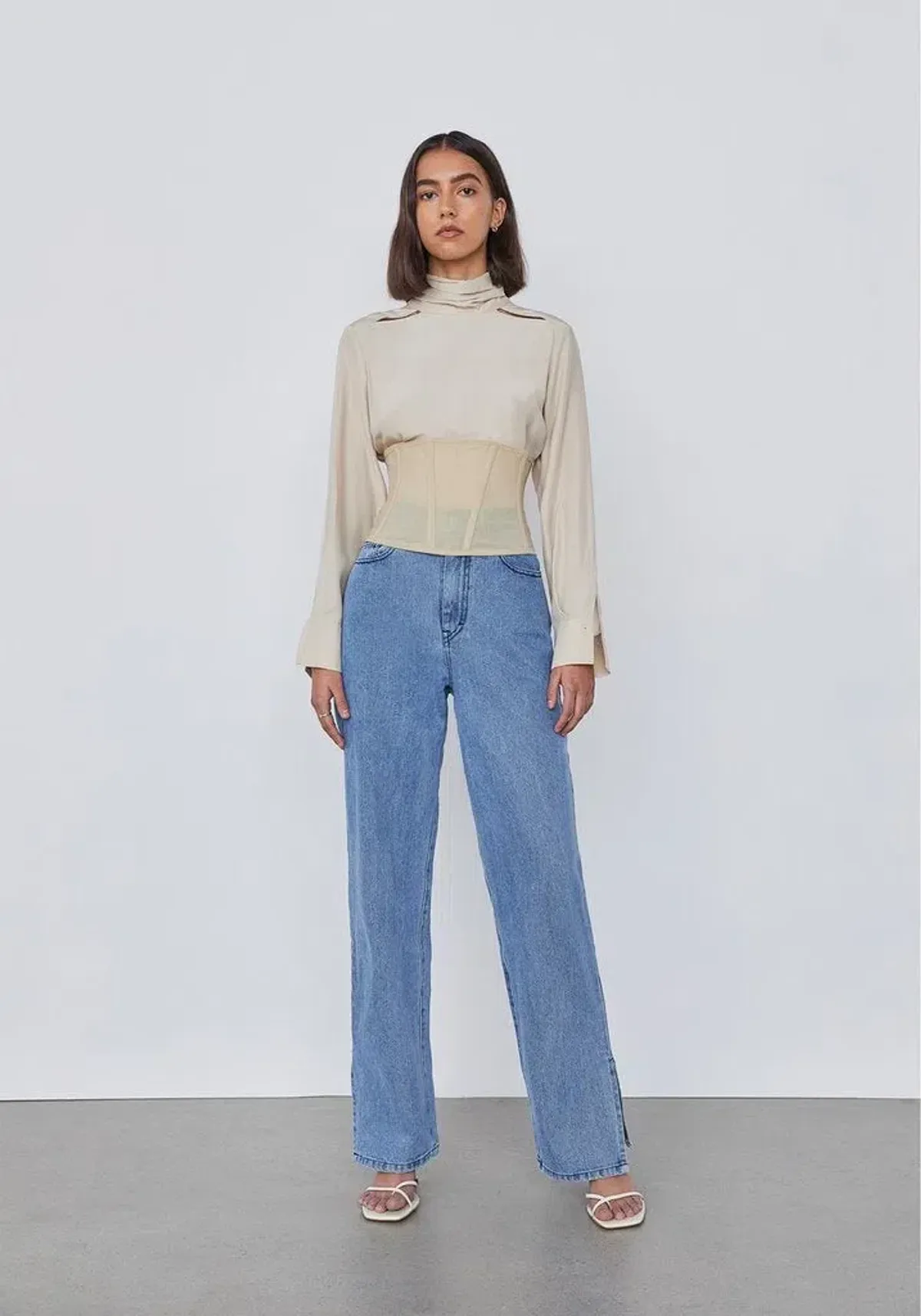 Viktoria and Woods Sistine Corset in Nude/Tan Size 4 for rent on The Volte - main image