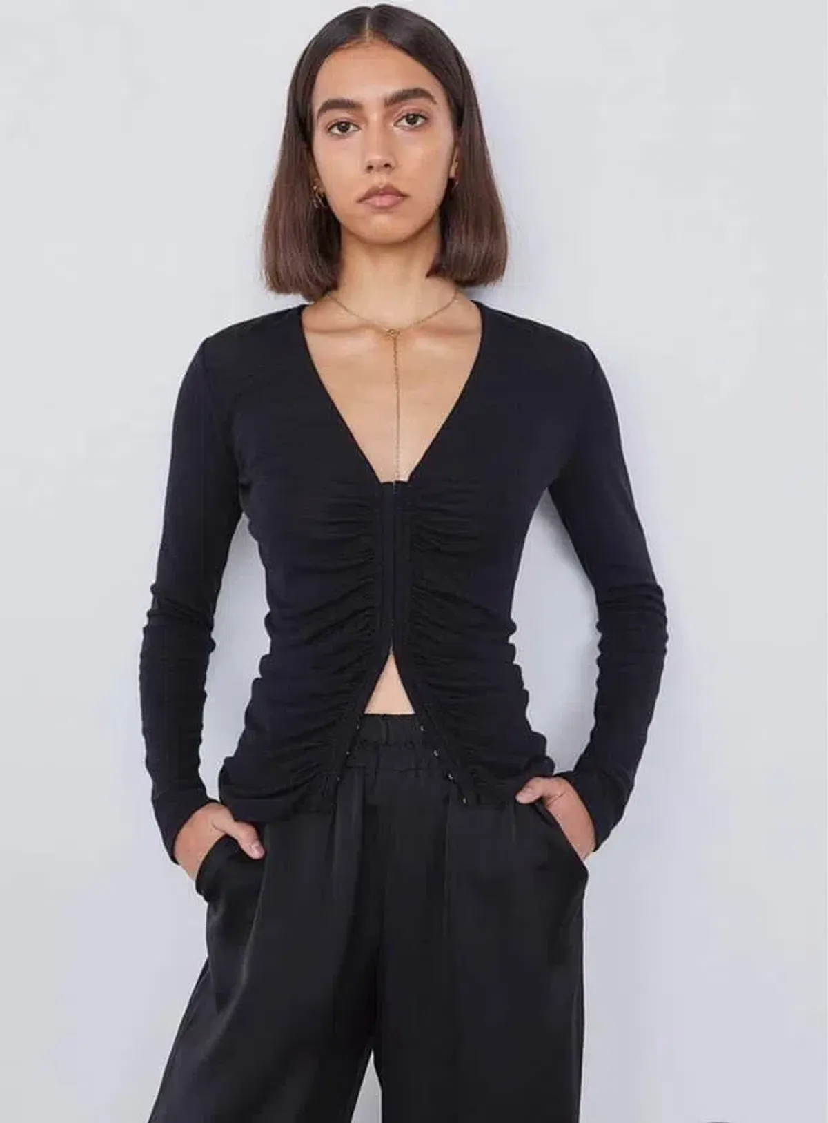 Viktoria & Woods Harper Merino Cardigan Black Size 1 / AU 8 for rent on The Volte - main image