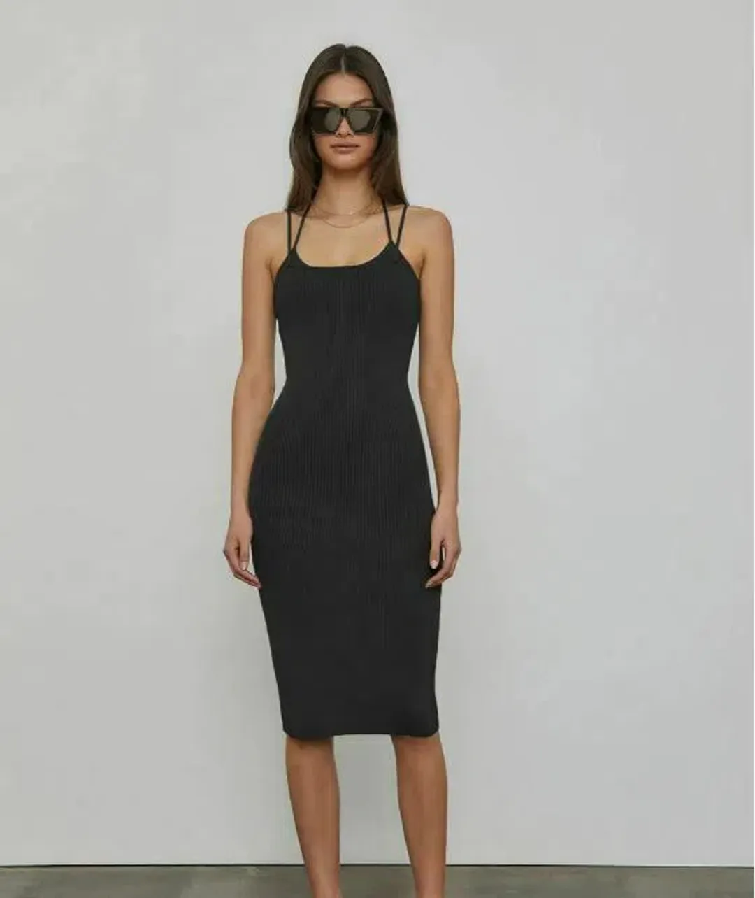Viktoria & Woods Redcliffe Midi Dress in Black Size 1 / AU 8 for rent on The Volte - main image