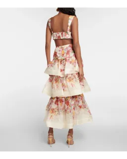 Zimmermann Elka Poppy Wonderland Bralette & Maxi Skirt Set Floral Size 0/AU 8 for rent on The Volte - image 2