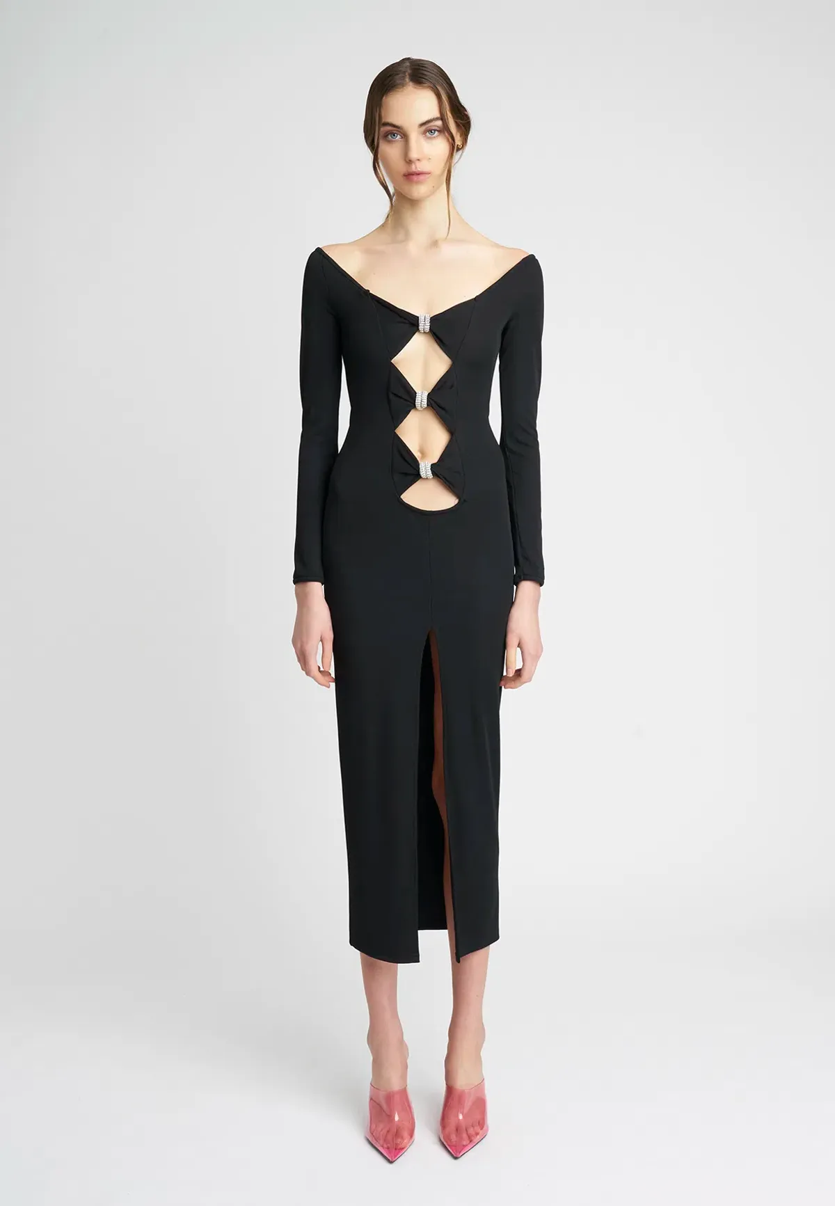Nicola Finetti Romina Dress Black Size 10 for rent on The Volte - main image
