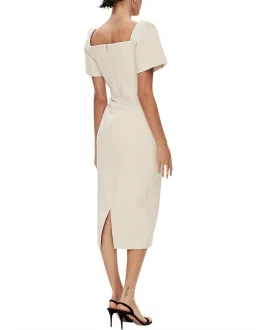 Rachel Gilbert Sandro Midi Dress Cream Size 10  for rent on The Volte - image 2
