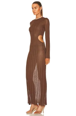 Sir the Label Aya Cut Out Dress Chocolate Size 1 / AU 8 for rent on The Volte - image 2