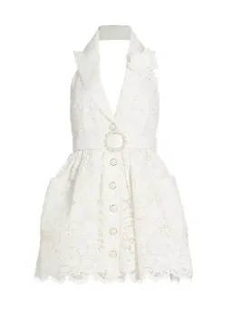 Zimmermann High Tide Tuxedo Mini Dress White Size 1 / AU 10  for rent on The Volte - image 4