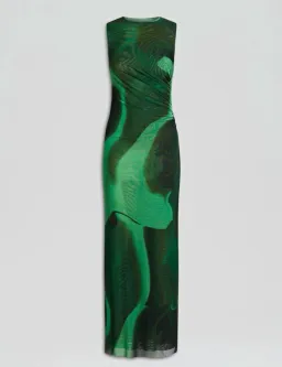  Scanlan Theodore Italian Watercolour Print Maxi Dress Safari Size Au 6 for rent on The Volte - image 3