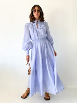 Alemais Felicia Midi Dress Blue Size 10 for rent on The Volte - image 1