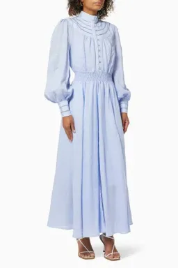 Alemais Felicia Midi Dress Blue Size 10 for rent on The Volte - image 2